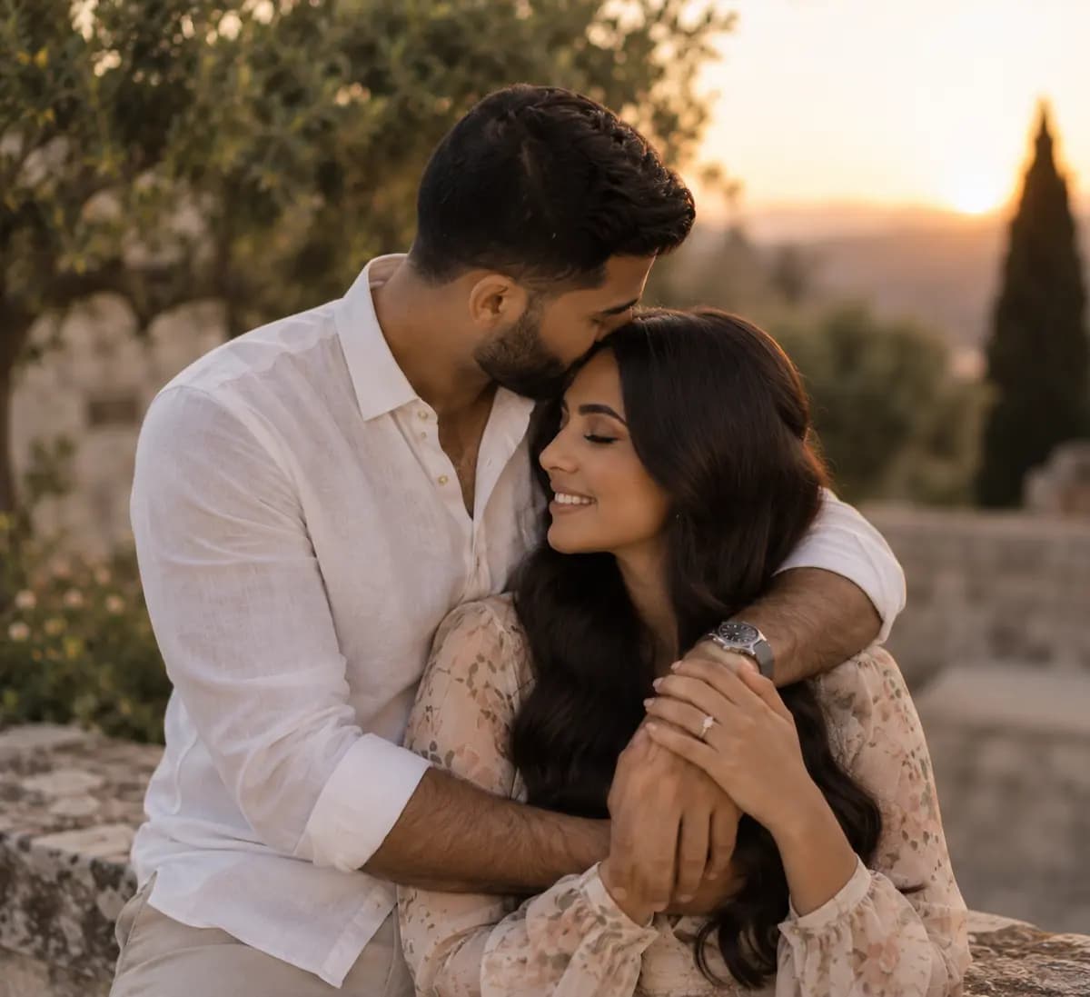 Couple at golden hour